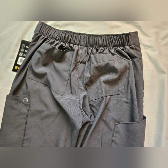 NWT Wonder Wink W123 Womens Gray Elastic Drawstring Waist Scrub Pants Size XS - Picture 13 of 15